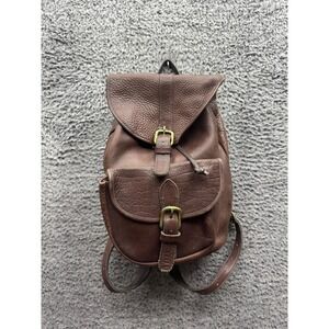 Vintage Leather Craft Authentic School Travel Rucksack Backpack Brown Unisex